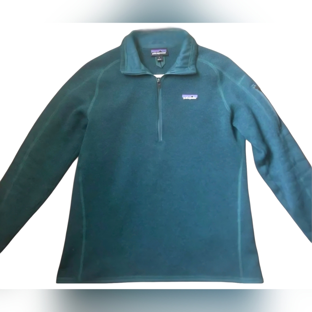 Patagonia 1/4 Zip Pullover Women's Medium Blue Green. Non smoking home.